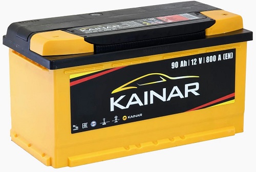 Аккумулятор KAINAR, 12 В, 90 А/ч, 800 А, артикул 090 261 07 0 R